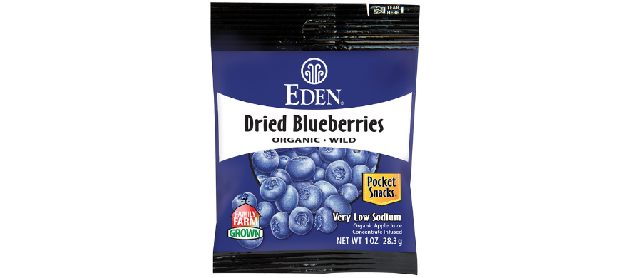 Eden Foods Dried Wild Blueberries Pocket Snacks