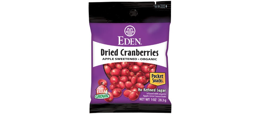 Eden Foods Dried Cranberries Pocket Snacks