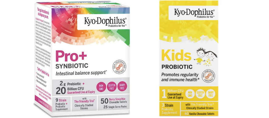 Kyo-Dophilus Pro+ Synbiotic and Kyo-Dophilus Kids Probiotic 