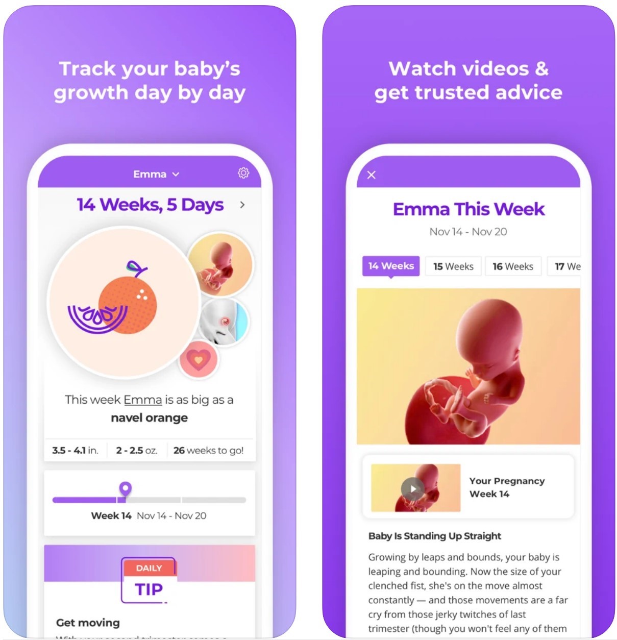 What to Expect Pregnancy and Baby Tracker screenshots