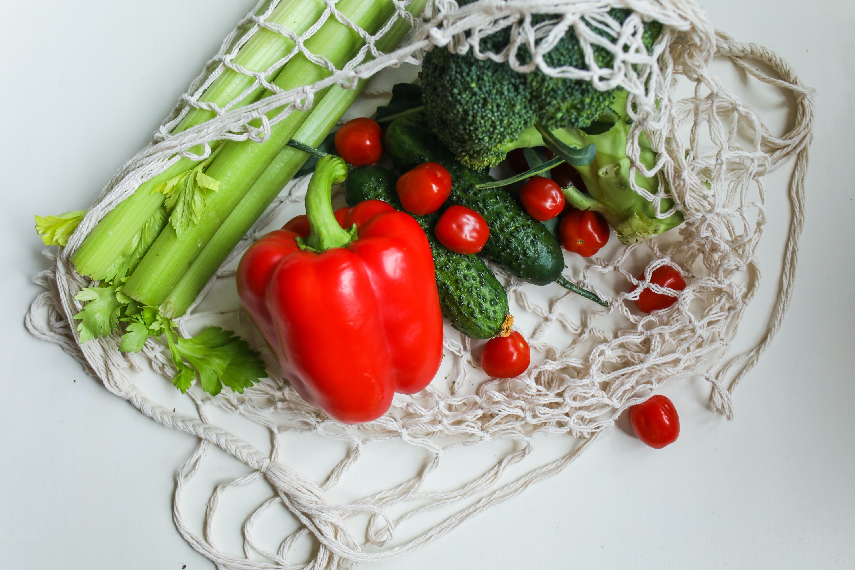 healthy veggies in a bag