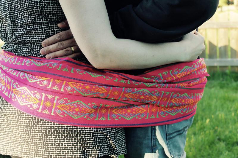 Rebozo for Labour Support: Two people wrapped in Rebozo