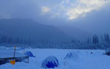 Scouts Canada Winter Camping Tips: Snowy Campsite