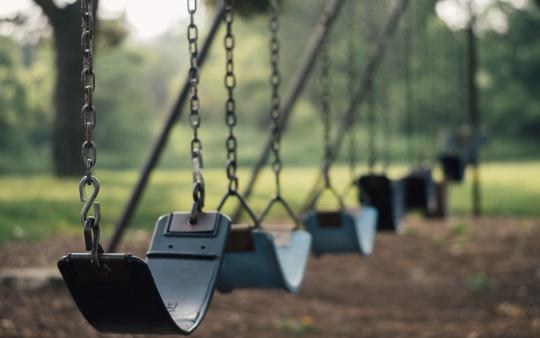 empty playground swings