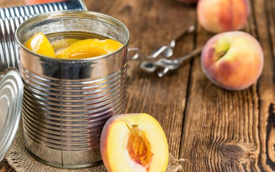 canned peaches