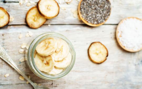 healthy banana workplace snack