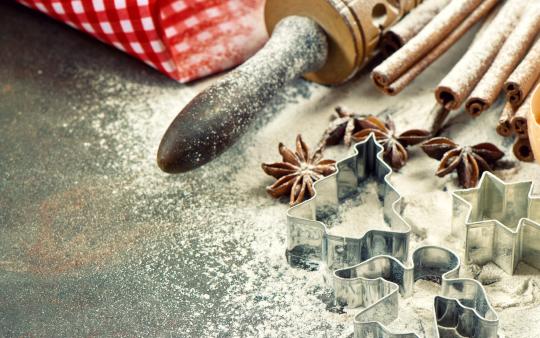 salt dough winter spirals