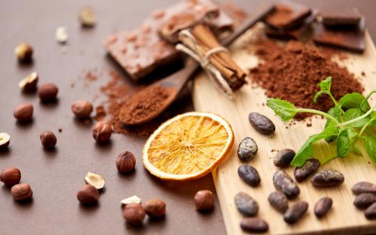 chocolate peppermint bark roasted hazelnuts