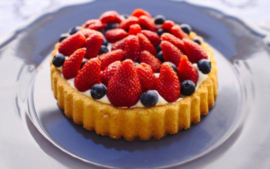 berry tart on a plate