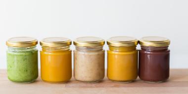 Spice it up: Baby Food Jars in a row